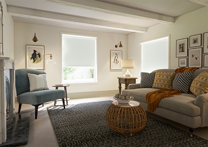Rivulet (Blackout), Frost White - Twist&Fit Roller Blind - Image 7